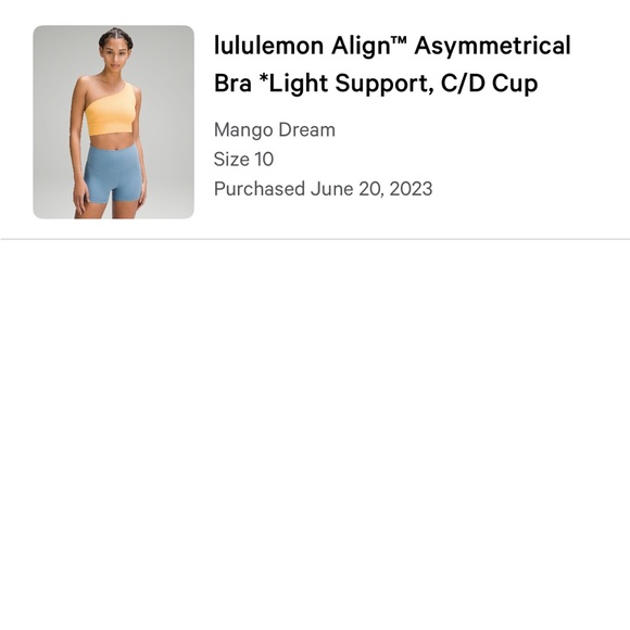 Lululemon Align Asymmetric Bra - Picture 2 of 4